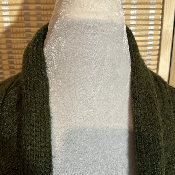 Vintage 1990s Y2K Fenn Wright Manson Dark Green Duster Length Cardigan Small - Picture 8 of 16